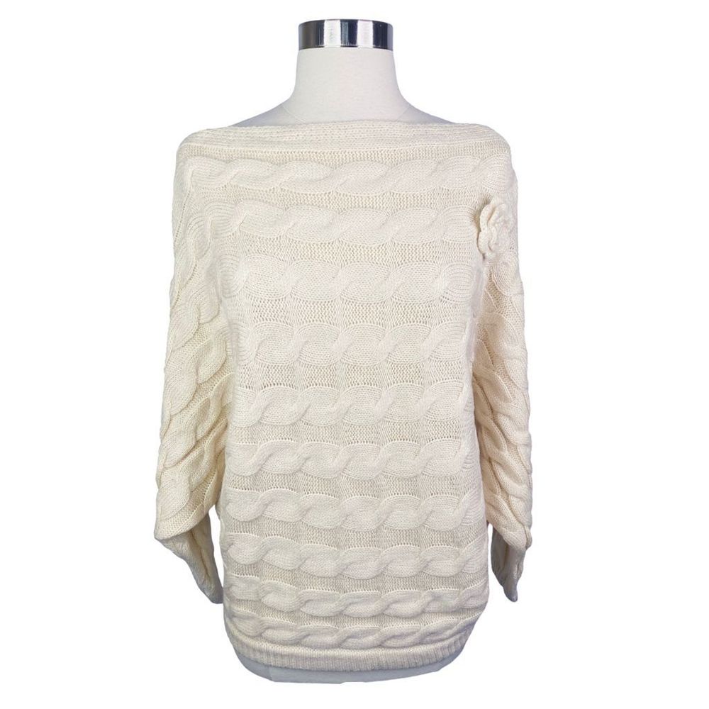 Military Hippie Coming Up Roses Crew Neck Sweater - Size Medium